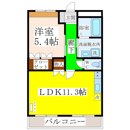 羽犬塚駅 徒歩22分 2階の物件間取画像